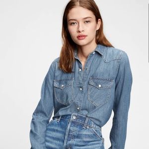 Gap Denim Western Button Down Shirt